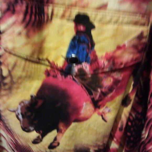 WRANGLER LS VINTAGE SNAP BULLRIDER/BLACK SHIRT SX XL - Picture 4 of 5